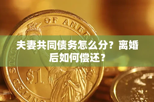 武汉夫妻共同债务怎么分?离婚后如何偿还? 武汉夫妻共同债务怎么分?离婚后如何偿还?