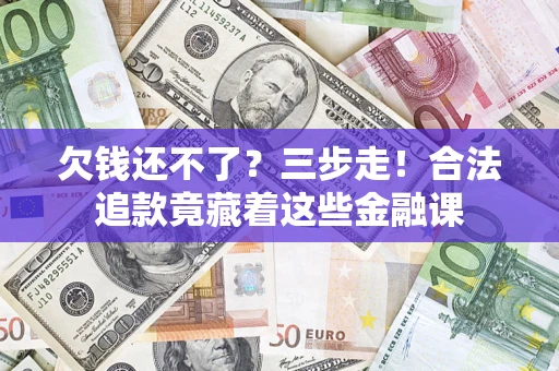 武汉欠钱还不了?三步走!合法追款竟藏着这些金融课 武汉欠钱还不了?三步走!合法追款竟藏着这些金融课